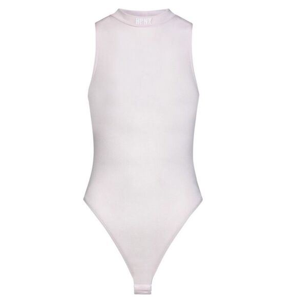 Heron Preston Semi-Transparent Pink Stretch Viscose Knit Bodysuit NWT Size Large - Picture 1 of 7